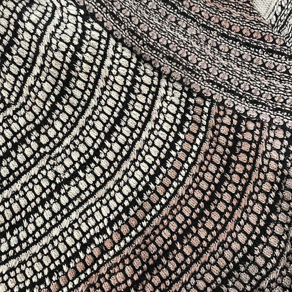 Waterfall opening long cardigan knitted crocheted earth toned long sleeve layer - Picture 5 of 7